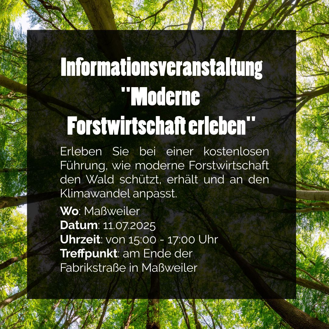 Informationsveranstaltung "Moderne Forstwirtschaft erleben"