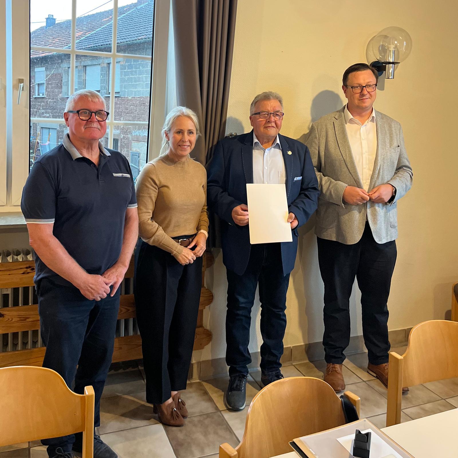 Herbert Semmet, Dr. Susanne Ganster, Arnold Kölsch und Patrick Sema